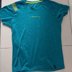 La Sportiva womens Teal active wicking tshirt